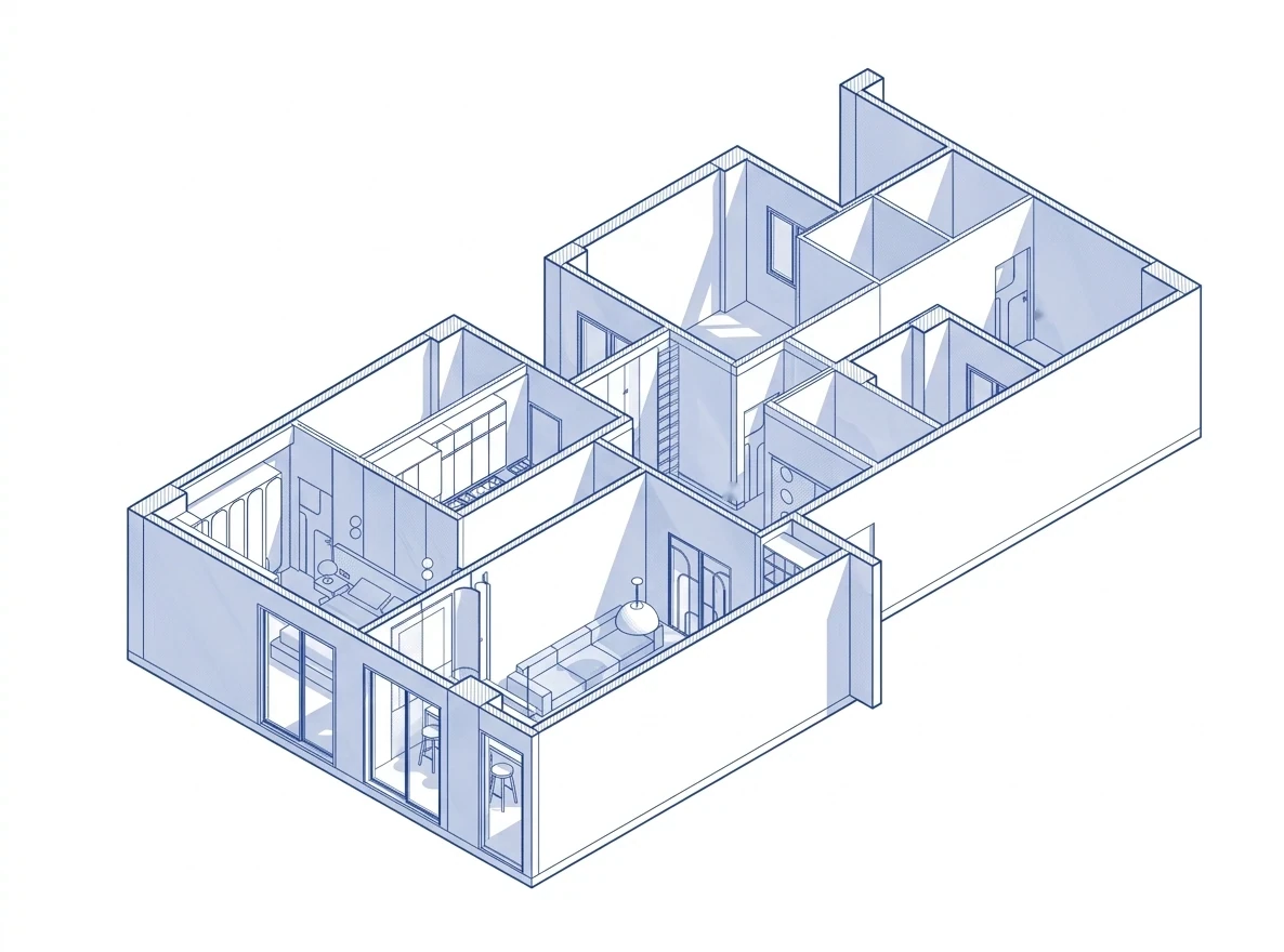 Almaides Apartment axonometric diagram